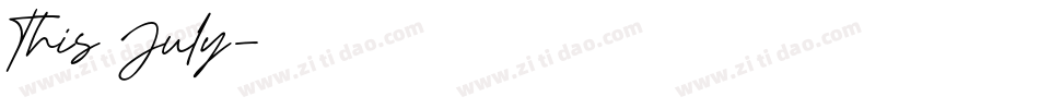 This July字体转换